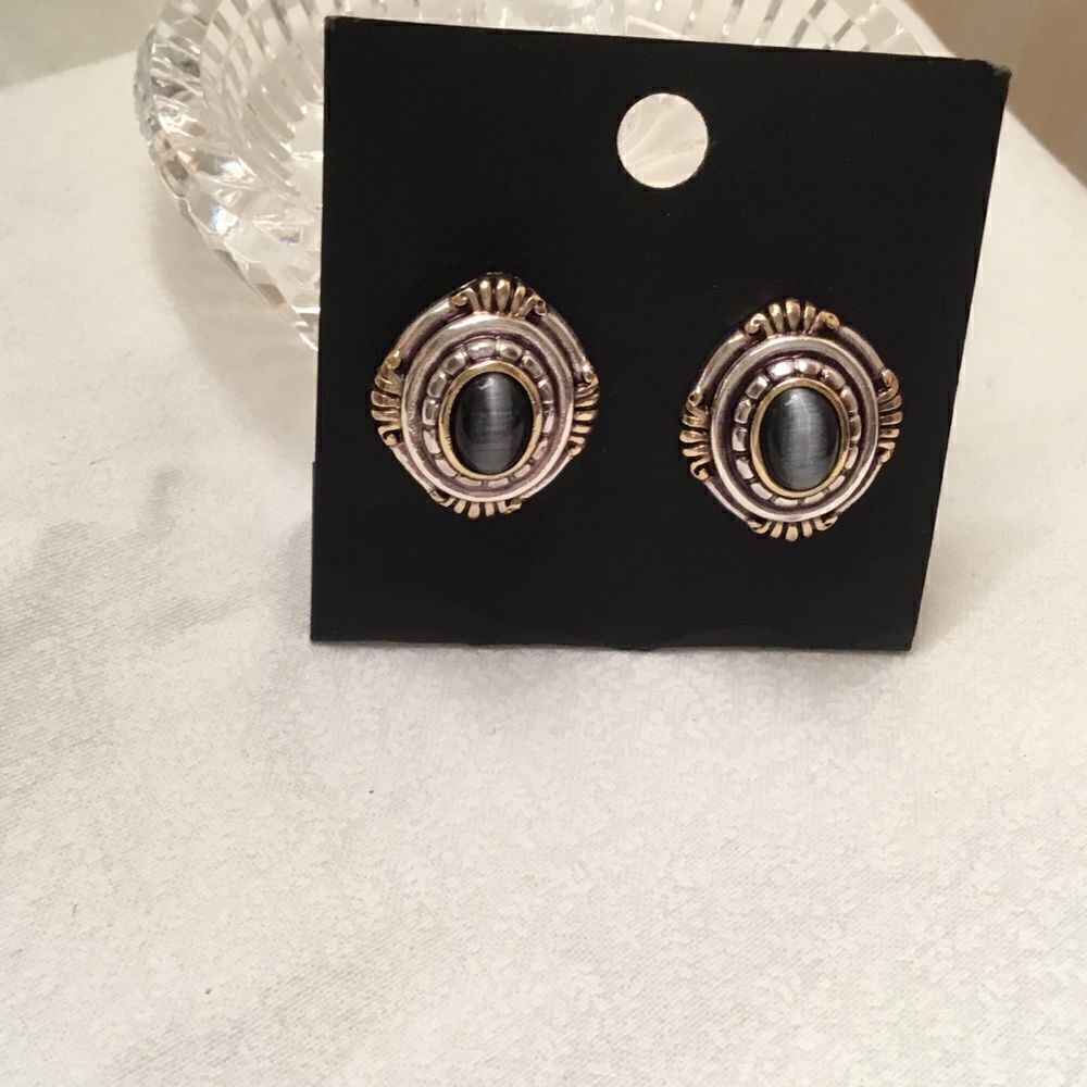 Roman Brand Silvertone and Goldtone Earrings